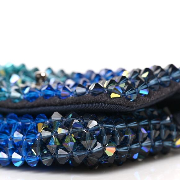 Chanel Crystal Micro Flap Bag CC Evening Ombre Iridescent Mini Crossbody Handbag - Picture 10 of 15